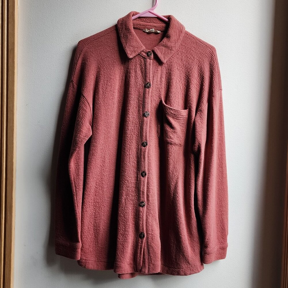 Madewell Women's Button Down Shirt in Rust Red